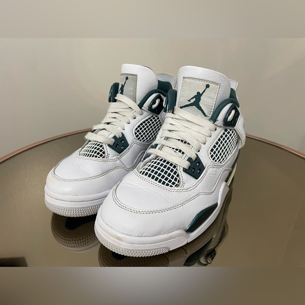 Air Jordan 4 Retro White/Oxidized Green Size 4.5Y